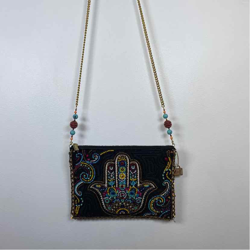 Pre-Owned Mary Frances Black Multi Beaded Handbag