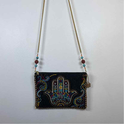 Pre-Owned Mary Frances Black Multi Beaded Handbag