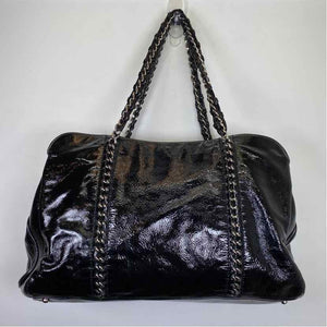 Pre-Owned Chanel Black Patent Designer Handbag
