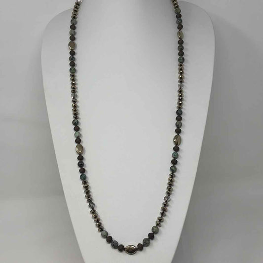Pre-Owned Boutique Turq Multi Beaded Necklace