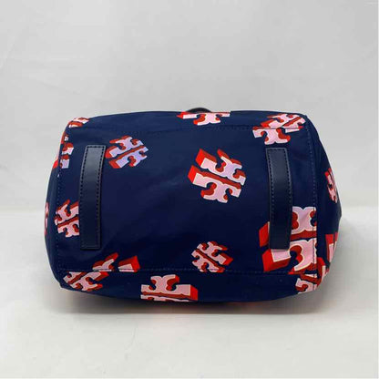 Pre-Owned Tory Burch Blue Multi Nylon Handbag