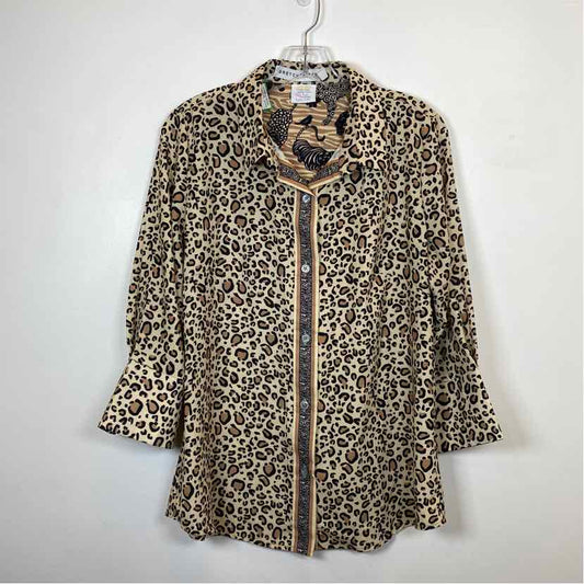 Pre-Owned Size L Gretchen Scott Animal Print Top