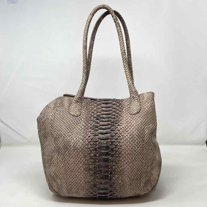 Pre-Owned Made in Italy Snake Print Leather Handbag