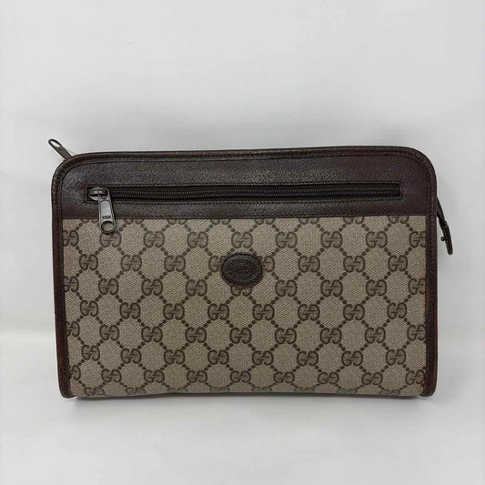 Pre-Owned Gucci Brown Leather Designer Handbag