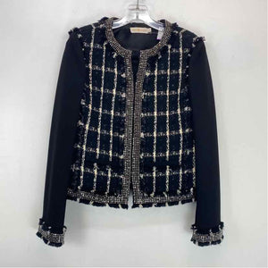 Pre-Owned Size 4/S Tory Burch Black/White Blazer