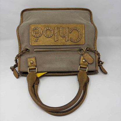 Pre-Owned Chloe Beige Canvas Designer Handbag
