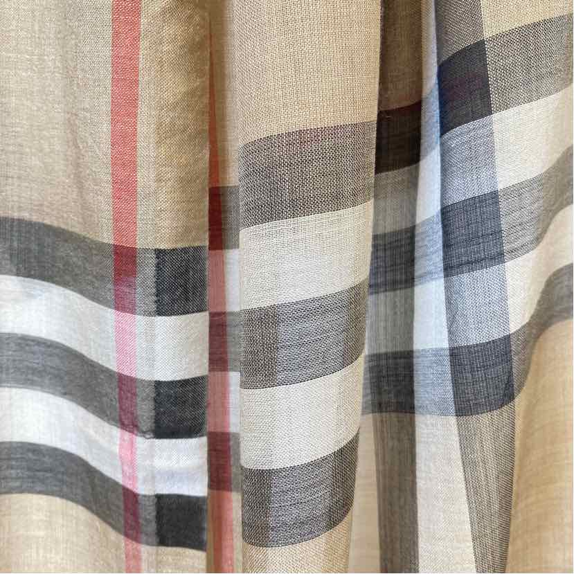 Pre-Owned Burberry Print Wool Designer Scarf