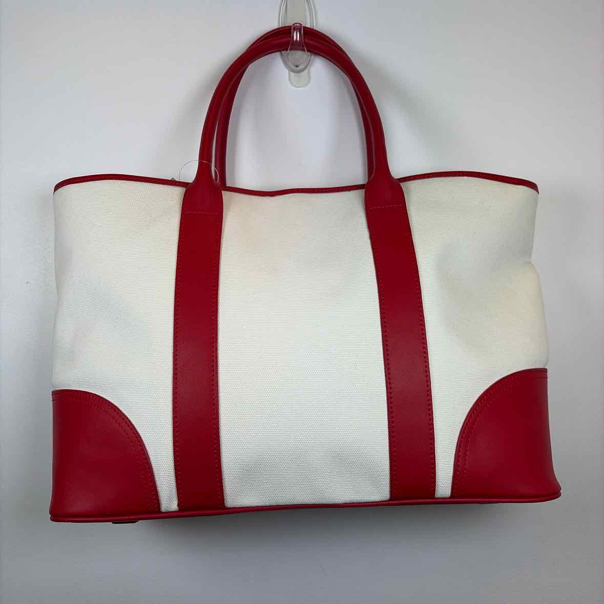 Pre-Owned Brooks Brothers Red Multi Fabric Handbag