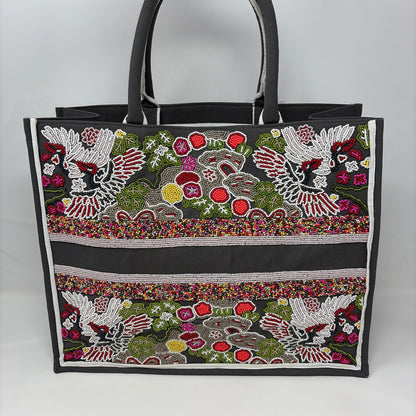 Pre-Owned Tia Na NY Grey Multi Beaded Handbag