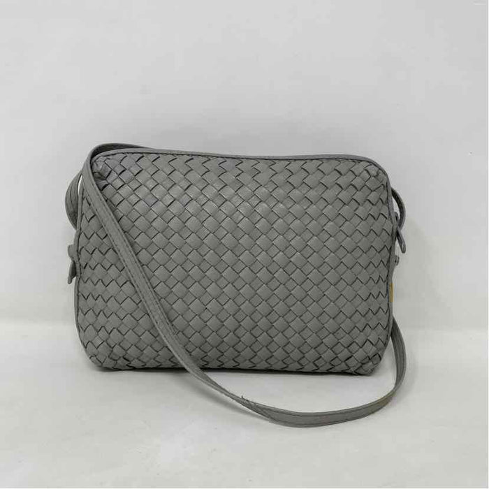 Pre-Owned Sanson Grey Leather Handbag