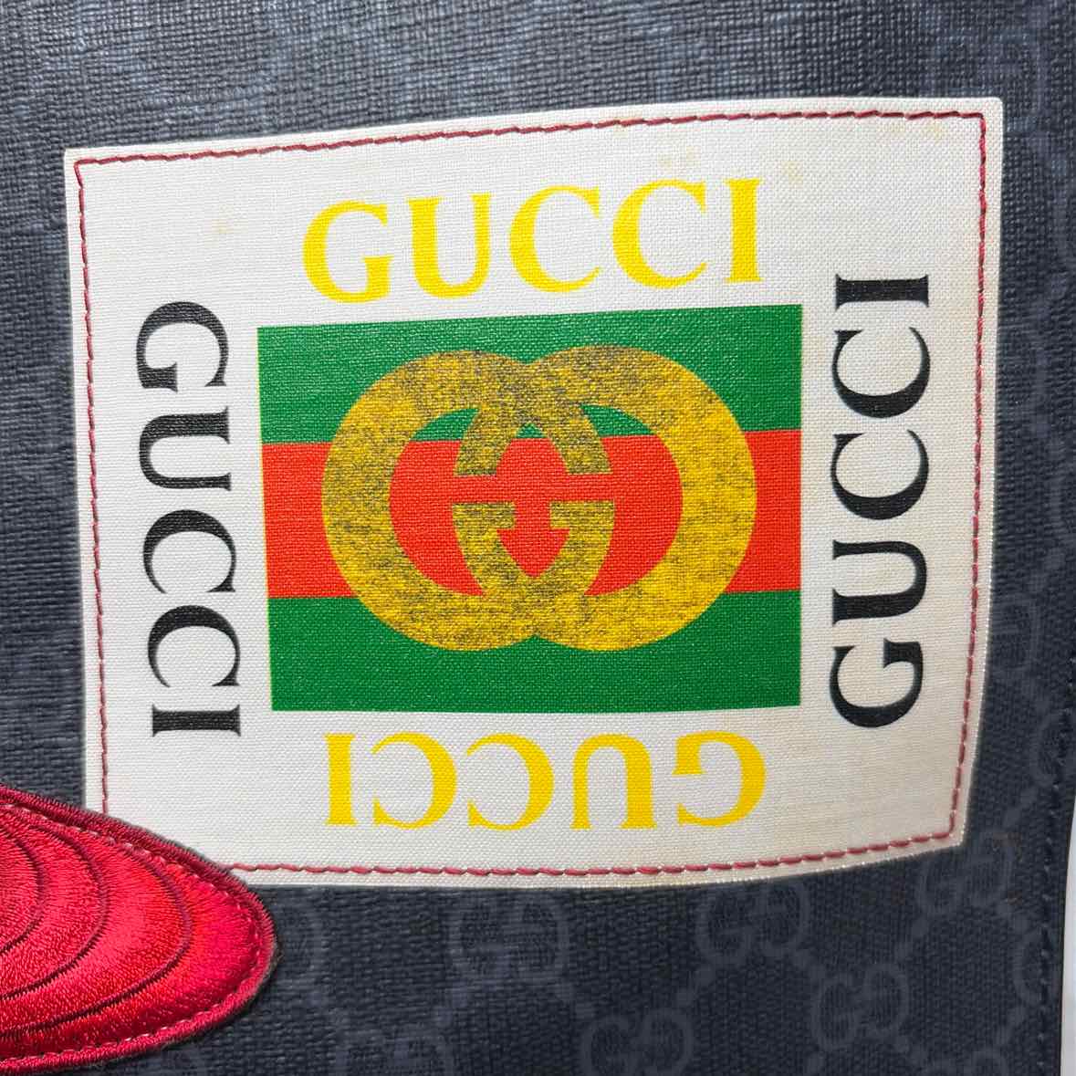 Pre-Owned Gucci Black Canvas Designer Handbag