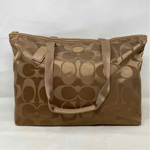 Pre-Owned Coach Taupe Nylon Handbag