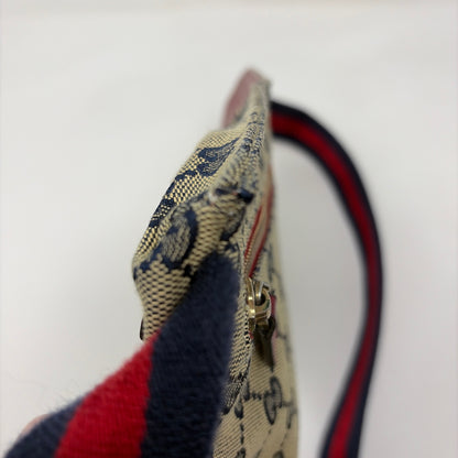 Pre-Owned Gucci Navy Canvas Designer Handbag