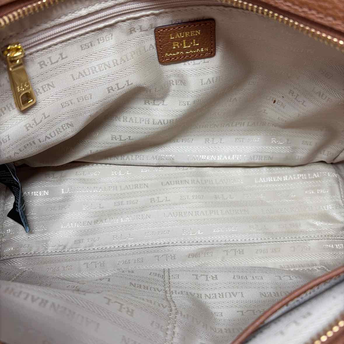 Pre-Owned Ralph Lauren Cognac Leather Handbag