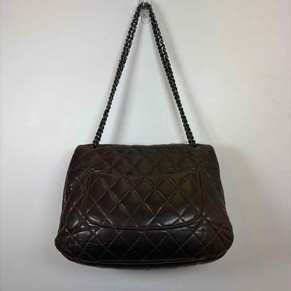 Pre-Owned Chanel Brown Leather Designer Handbag