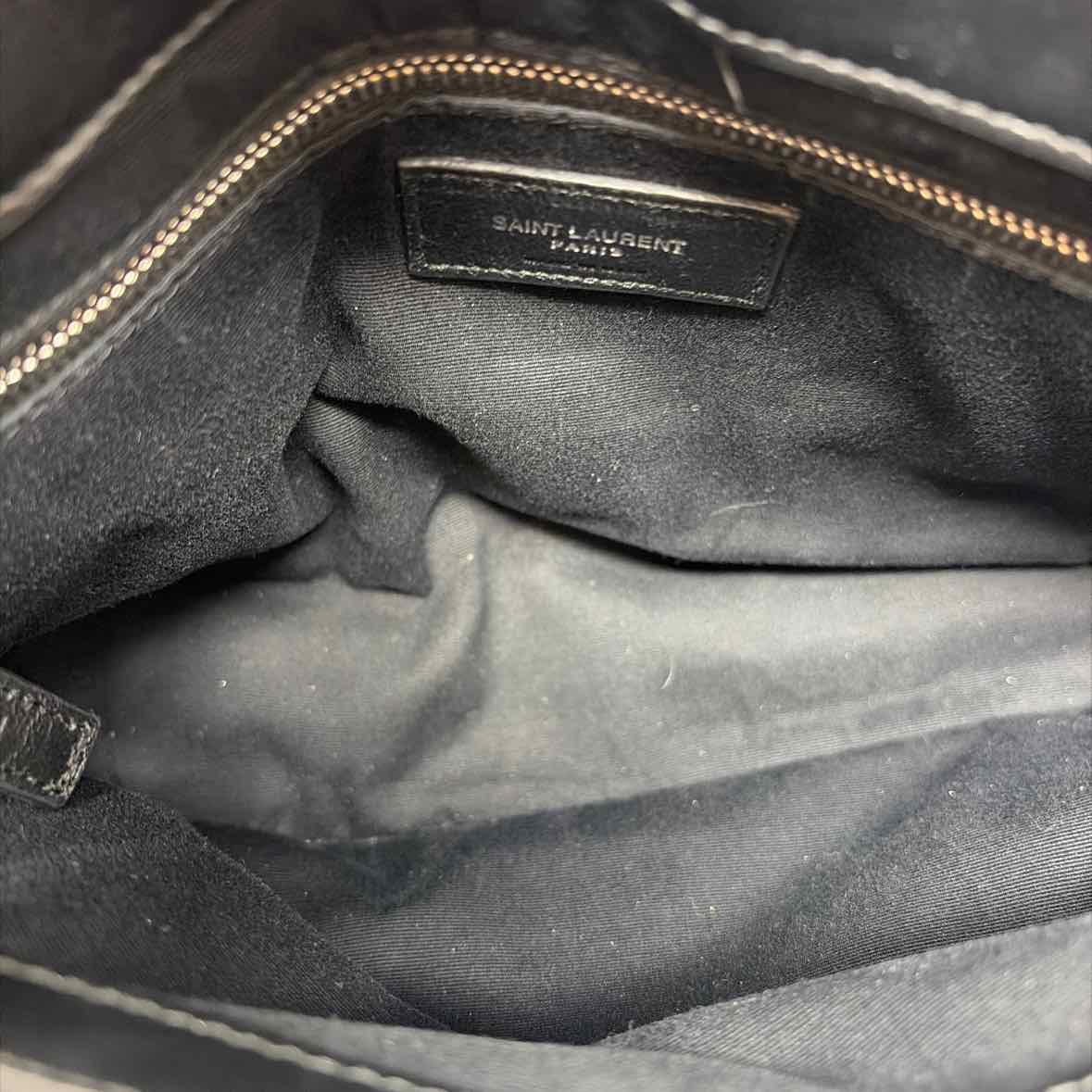 Pre-Owned Saint Laurent Black Leather Designer Handbag