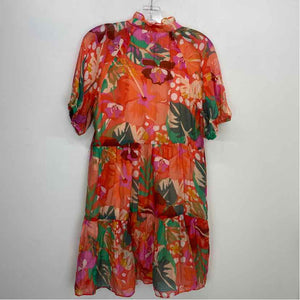 Pre-Owned Size S 1 State Orange Floral Casual Dress