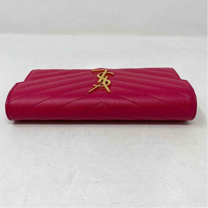 Pre-Owned Saint Laurent Pink Leather Designer Wallet