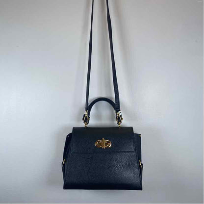 Pre-Owned Made in Italy Black Leather Handbag