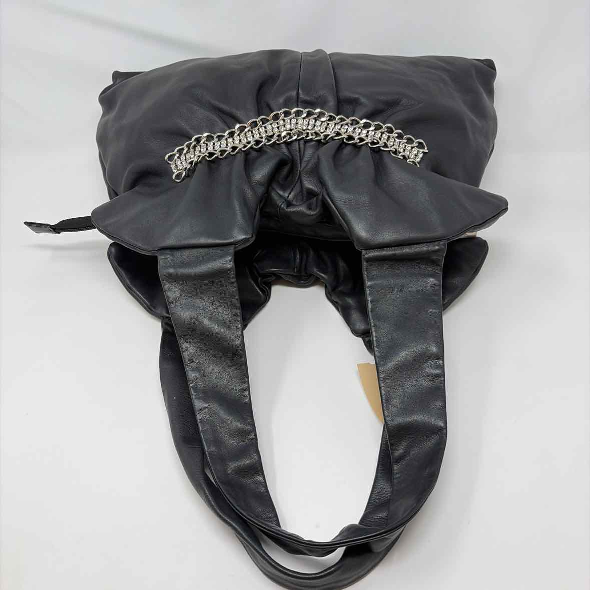 Pre-Owned Made in Italy Black Leather Handbag