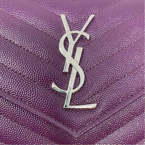 Pre-Owned Saint Laurent Purple Leather Designer Handbag