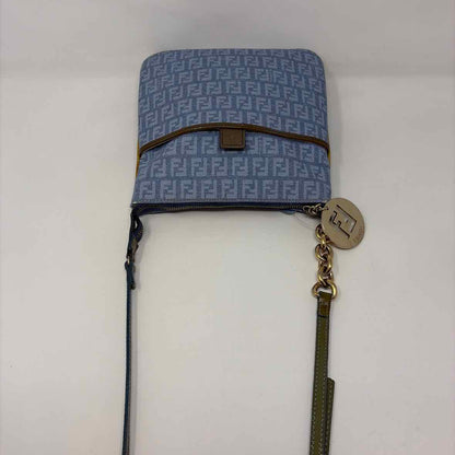 Pre-Owned Fendi Blue Canvas Designer Handbag