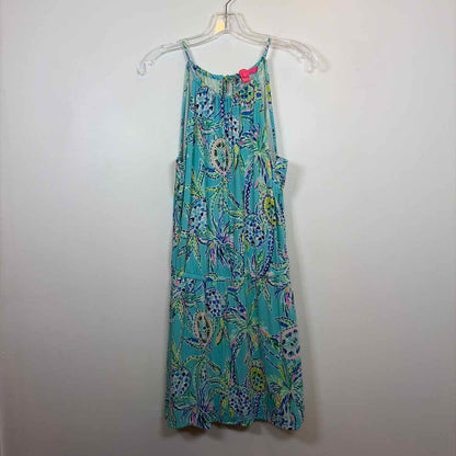 Pre-Owned Size XS Lilly Pulitzer Blue Multi Casual Dress