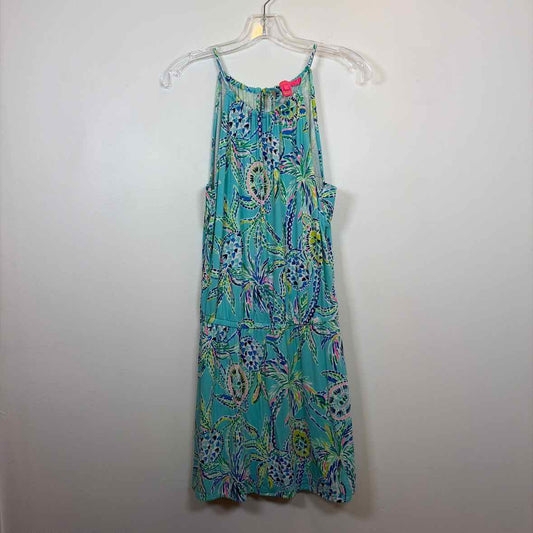 Pre-Owned Size XS Lilly Pulitzer Blue Multi Casual Dress