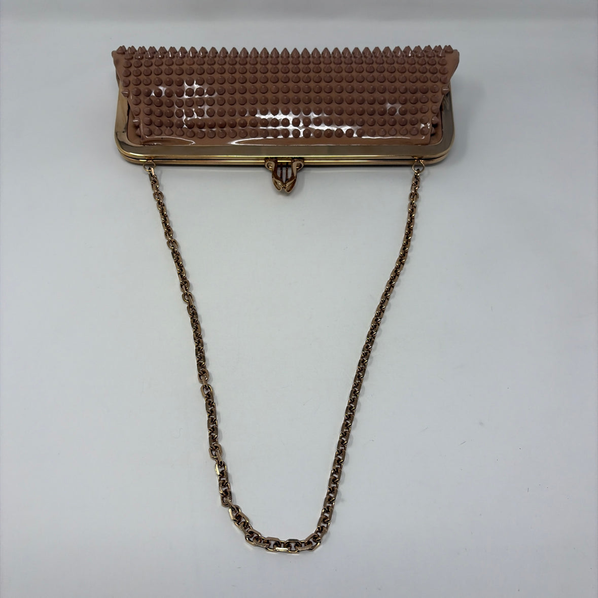 Pre-Owned Christian Louboutin nude Patent Designer Handbag