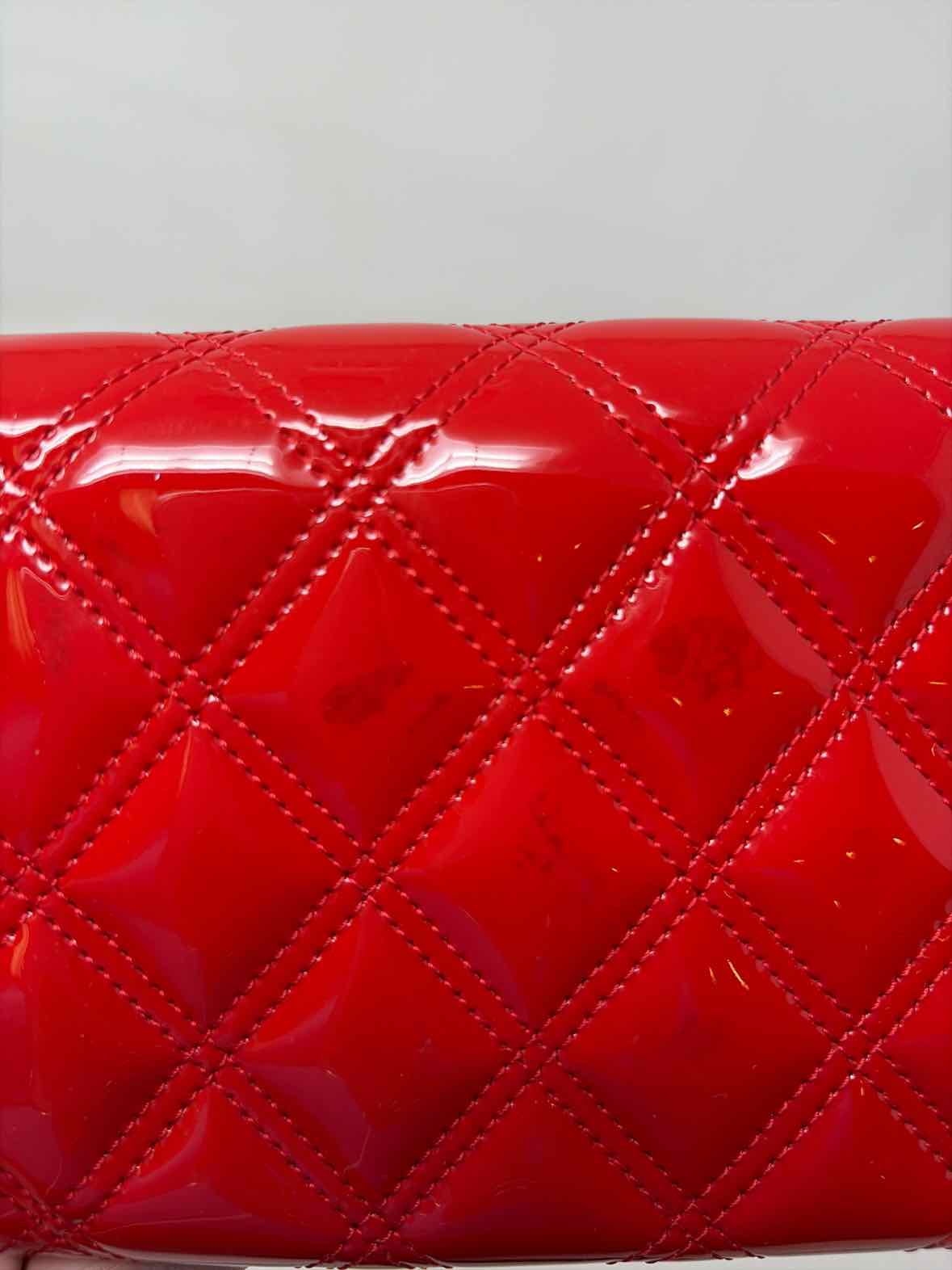 Pre-Owned Chanel Red Patent Designer Wallet