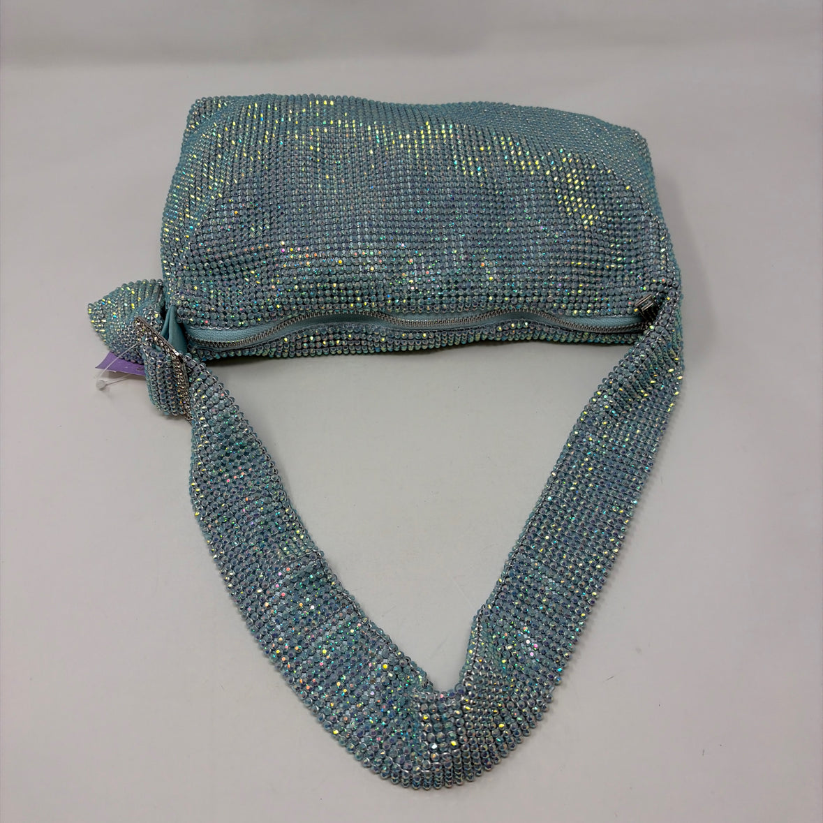 Pre-Owned INC Teal rhinestones Handbag