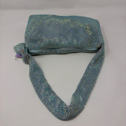 Pre-Owned INC Teal rhinestones Handbag