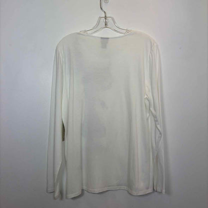 Pre-Owned Size 2/S Chico's White/ Black Top