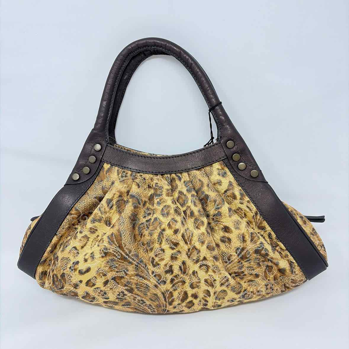 Pre-Owned Donald J Pliner Cheetah Canvas Handbag