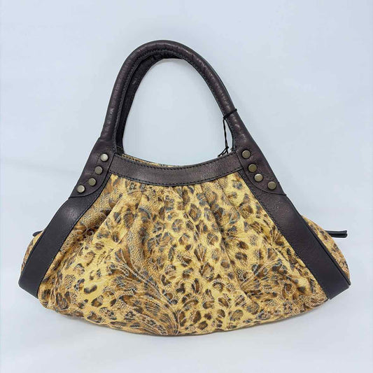 Pre-Owned Donald J Pliner Cheetah Canvas Handbag