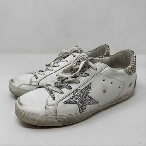 Pre-Owned Golden Goose White Multi Leather Shoe Size 6.5 Designer Shoes