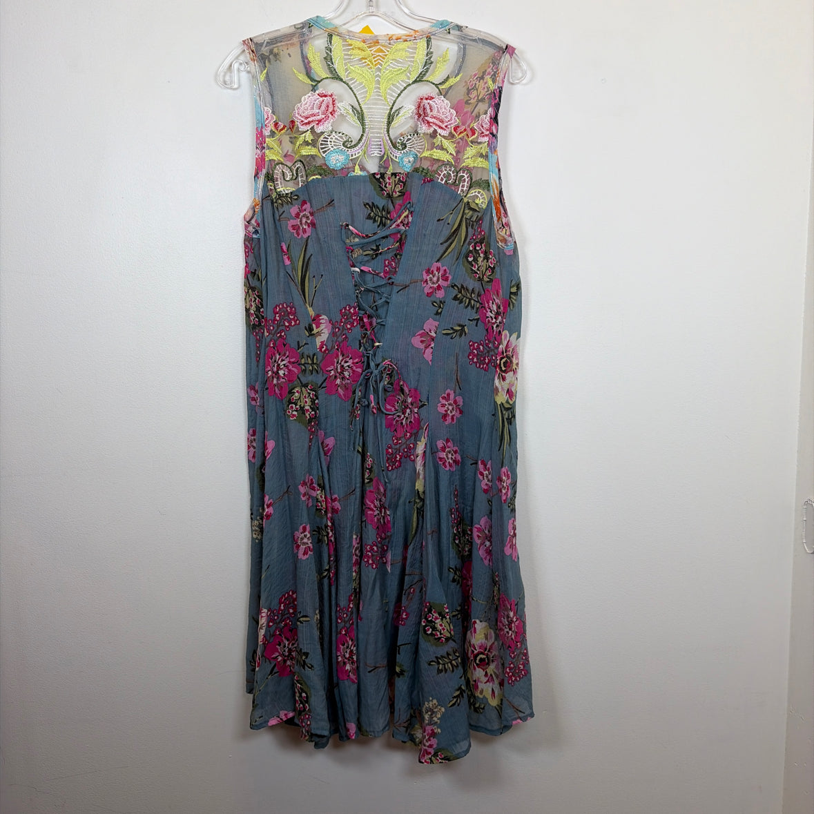 Pre-Owned Size XL Boutique Blue Multi Casual Dress