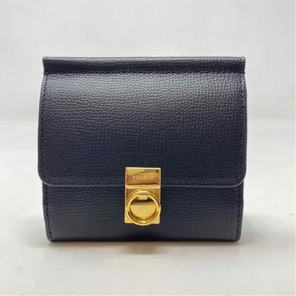 Pre-Owned Polene Black Leather Designer Wallet