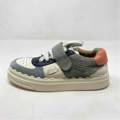 Pre-Owned Chloe White Multi Leather Shoe Size 7.5 Designer Shoes