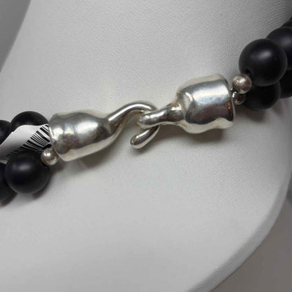 Pre-Owned Boutique Black/Brown Stones Necklace