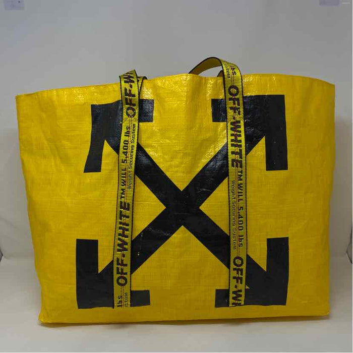 Pre-Owned Off White Yellow Plastic Designer Handbag