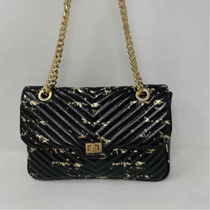 Pre-Owned Steve Madden Black & Gold faux leather Handbag