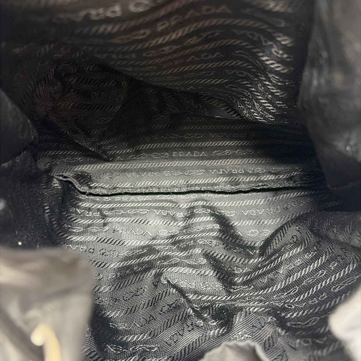 Pre-Owned Prada Black Nylon Designer Handbag