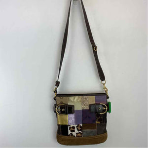 Pre-Owned Coach Patchwork Suede Handbag