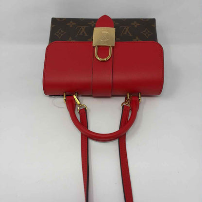 Pre-Owned Louis Vuitton Red Canvas Designer Handbag
