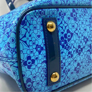 Pre-Owned Louis Vuitton Blue Patent Designer Handbag