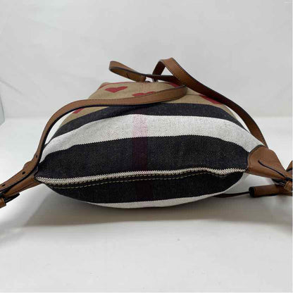 Pre-Owned Burberry Plaid Canvas Designer Handbag