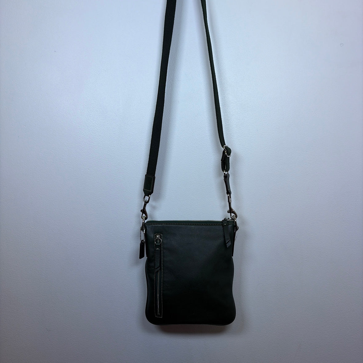 Pre-Owned Coach Green Leather Handbag