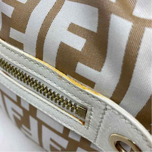 Pre-Owned Fendi Tan Nylon Designer Handbag