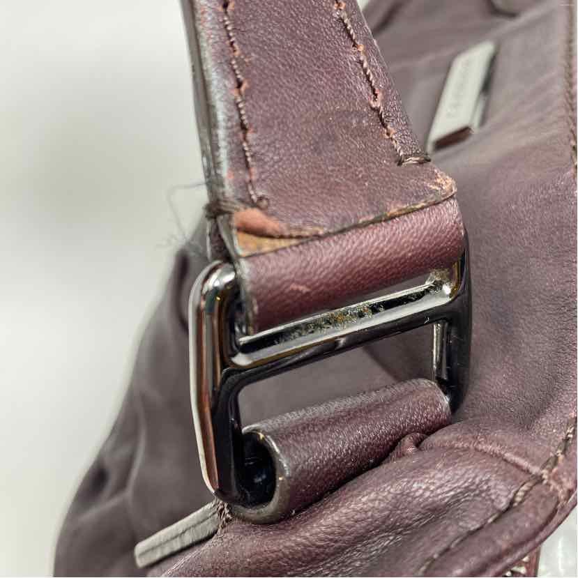 Pre-Owned Burberry Plum Leather Designer Handbag